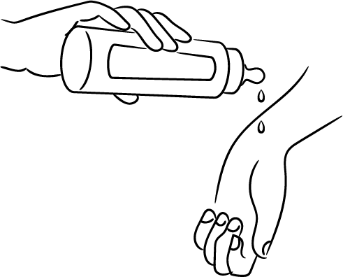 Step 3: Check temperature of the milk on your wrist. Let it cool if too hot.