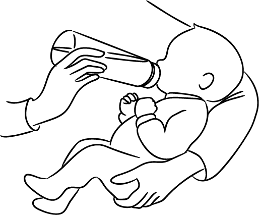 Step 8: Always hold your baby close in an upright position.
