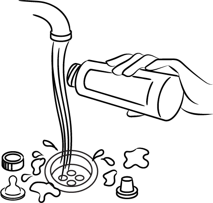 Step 12: Rinse bottle and nipple to prepare them for sterilization.