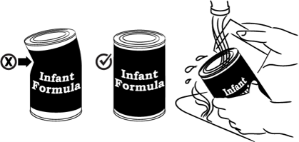 Step 4: Check the expiry date and make sure there are no dents on the can. Read the label to see how much water and liquid concentrate to use. Wash top of can with warm water. Step 4: Check the expiry date and make sure there are no dents on the can. Read the label to see how much water and liquid concentrate to use. Wash top of can with warm water.