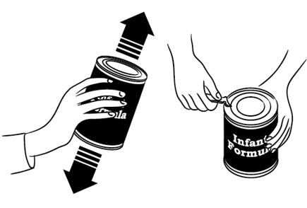 Step 5: Shake the can well before opening it with a sterile can opener. Step 5: Shake the can well before opening it with a sterile can opener.