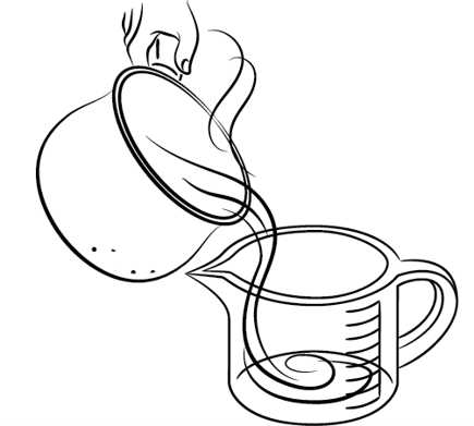 Step 6: Pour the amount of boiled water needed into a sterilized glass measuring cup. Step 6: Pour the amount of boiled water needed into a sterilized glass measuring cup.