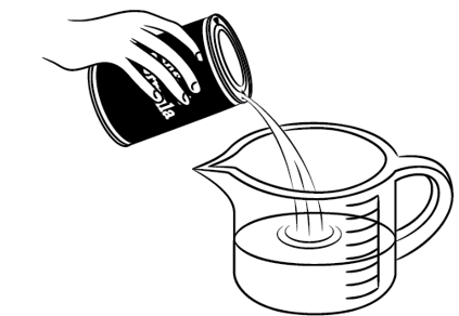 Step 7: Add the liquid concentrate to the boiled water. Follow the instructions on label to know the amount. Stir well with a sterile fork. Step 7: Add the liquid concentrate to the boiled water. Follow the instructions on label to know the amount. Stir well with a sterile fork.