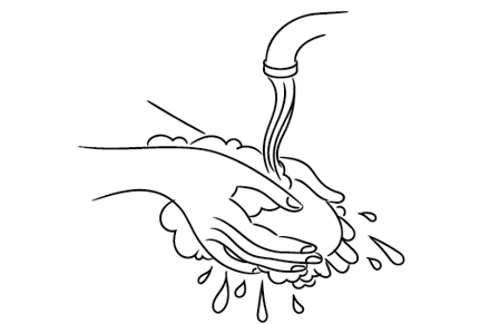 Step 1: Disinfect kitchen counter and wash hands with soap and water. Step 1: Disinfect kitchen counter and wash hands with soap and water.