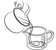 Step 5: Pour the amount of boiled water needed into a sterilized glass measuring cup. Step 5: Pour the amount of boiled water needed into a sterilized glass measuring cup.