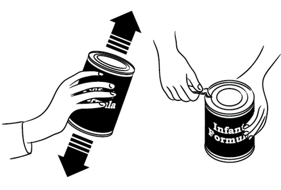Step 5: Shake the can well before opening it with a sterile can opener. Step 5: Shake the can well before opening it with a sterile can opener.