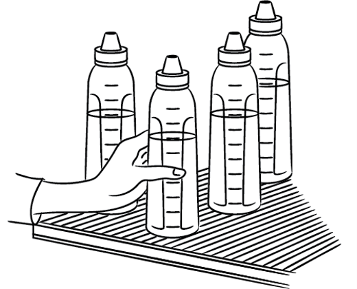Step 8: Put prepared bottles in refrigerator. Use within 24 hours. Step 8: Put prepared bottles in refrigerator. Use within 24 hours.