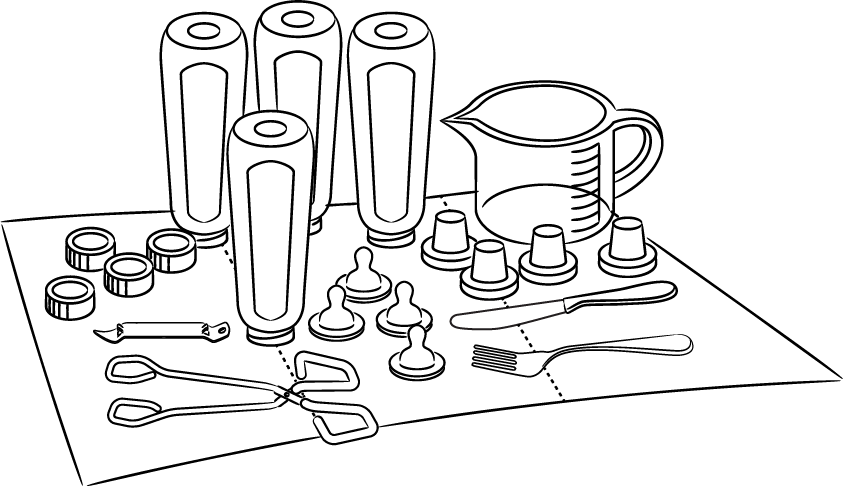 Step 10: Remove items with tongs and set on a clean paper towel.