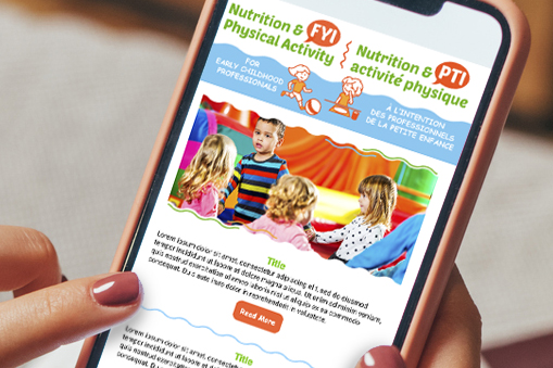 Mobile phone with Nutrition and Physical Activity Newsletter